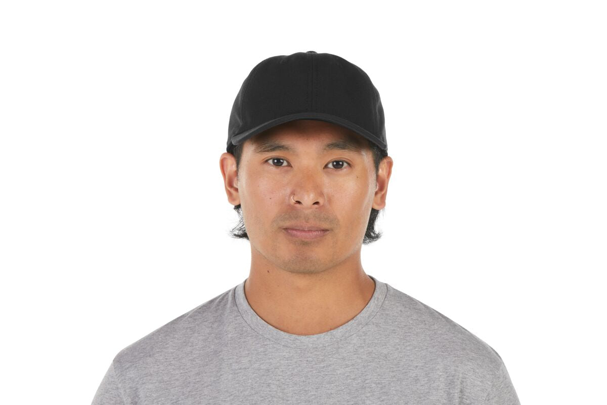 recycled-poly-dad-hat-r7 WebPDP-HAT004002_Recycled_Poly_Dad_Hat_Black_Studio_Harper_Studios_0723_Front__HAT004002OS.jpg