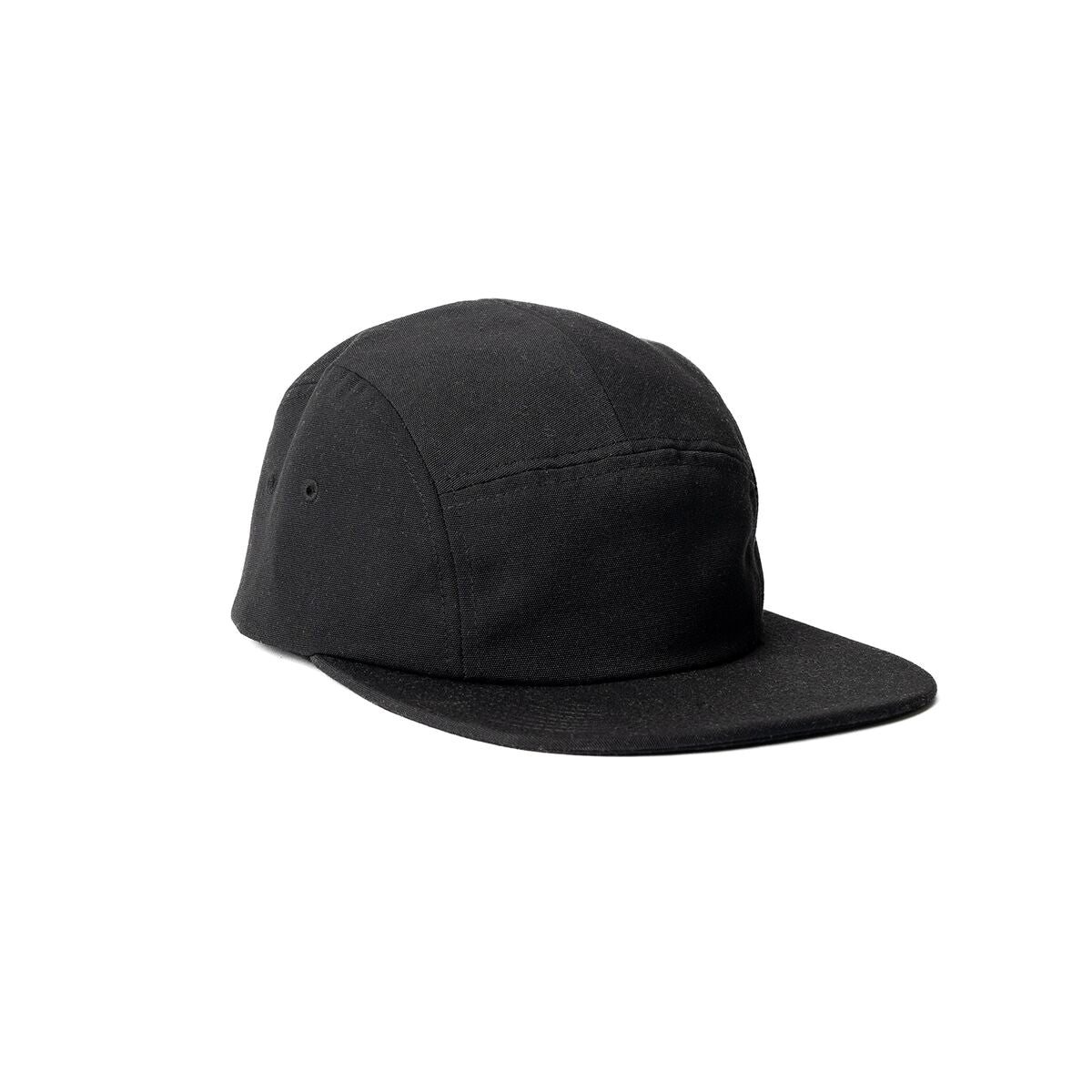 recycled-poly-flat-brim-5-panel-hat-d7 Web_PDP-FlatBrim5PanelHat_Studio_Front_Black.jpg